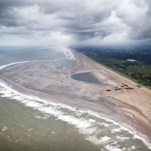 Zandmotor bij Ter Heijde. Foto: Rijkswaterstaat/Joop van Houdt
